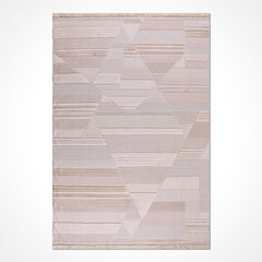 Bej Modern Polyester Makine Halısı