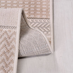 Bej Modern Polyester Makine Halısı