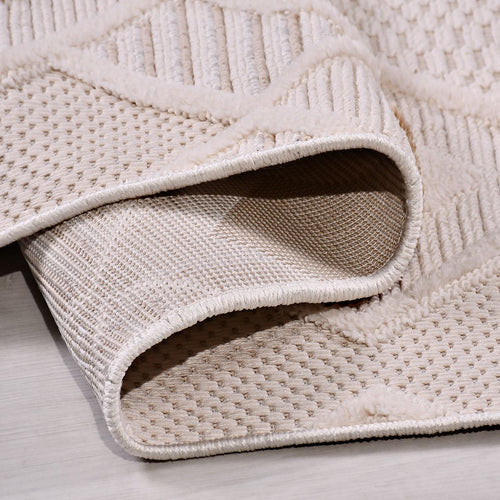 Bej Modern Polyester Makine Halısı