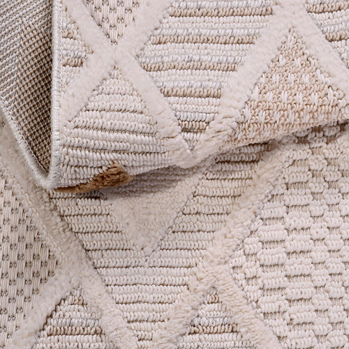 Bej Modern Polyester Makine Halısı