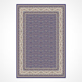 Navy Cream Classic Bedroom Rug - Acrylic
