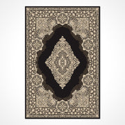 Legacy Siyah Klasik Viskon Akrilik Makine Halısı