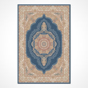 May Mavi Klasik Viskon Akrilik Makine Halısı