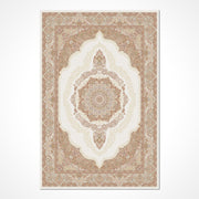 Aprila Krem Klasik Viskon Akrilik Makine Halısı