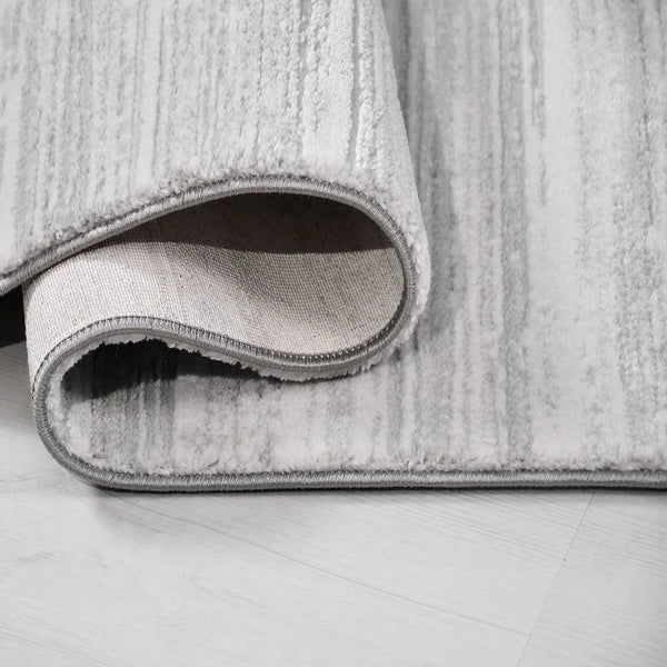 Gri Dokulu Minimalist Triko Halı - Pati Dostu - Toz Vermez