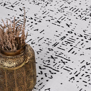 Gri Modern Pamuk Makine Halısı