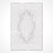 Linan Gri Klasik Viskon Makine Halısı
