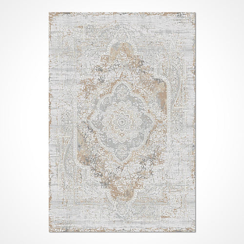 Mosaic Gri Klasik Viskon Makine Halısı