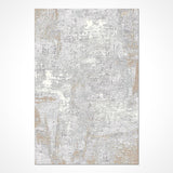 Light Gray Cream Distressed Living Room Rug