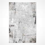Light Grey White Modern Living Room Rug MD007 - Polyester