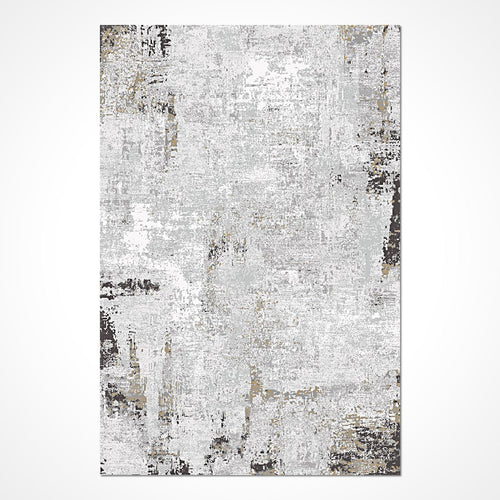 Kaleidoscope Gri Soyut Viskon Makine Halısı