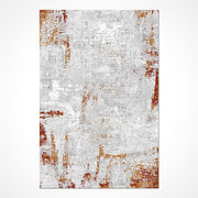 Petal Gri Soyut Viskon Makine Halısı