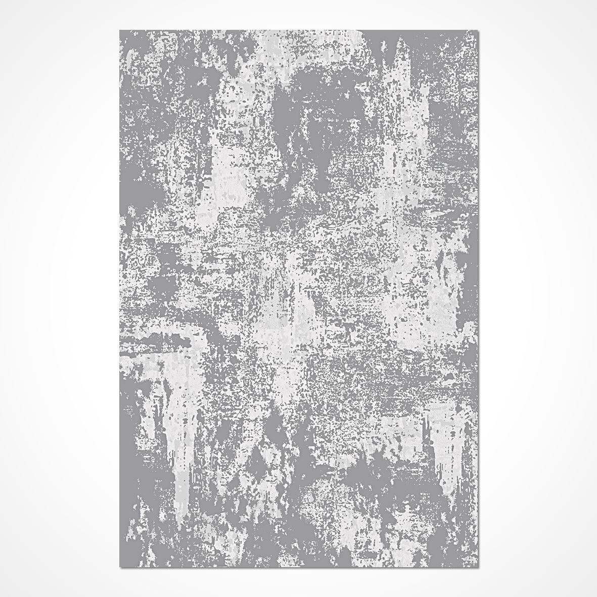 Oyster Gri Soyut Viskon Makine Halısı