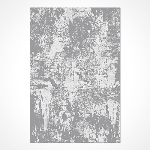 Oyster Gri Soyut Viskon Makine Halısı