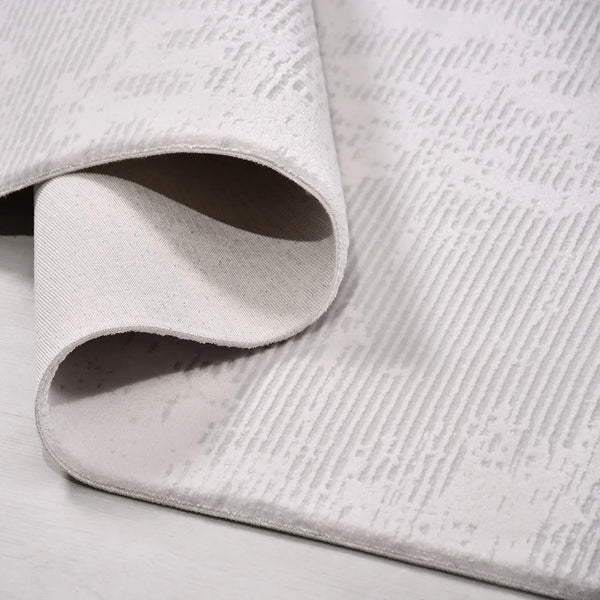 Gri Dokulu Minimalist Triko Halı - Pati Dostu - Toz Vermez