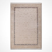 Bej Çerçeveli Viskon Makine Halısı