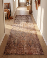 Outlet Digitally Printed Beige Distressed Vintage Rug, Polypropylene 80x300 cm
