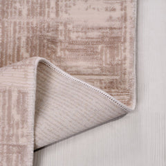 Bej Modern Akrilik Makine Halısı