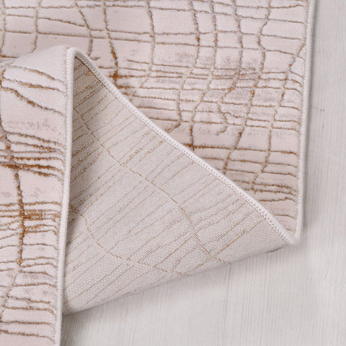 Bej Modern Akrilik Makine Halısı