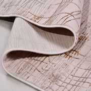 Bej Modern Akrilik Makine Halısı