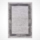 Distressed Anthracite Grey Rug for Living Room and Hallway