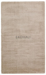 Noselo Beige Solid Color Modern Shaggy Rug