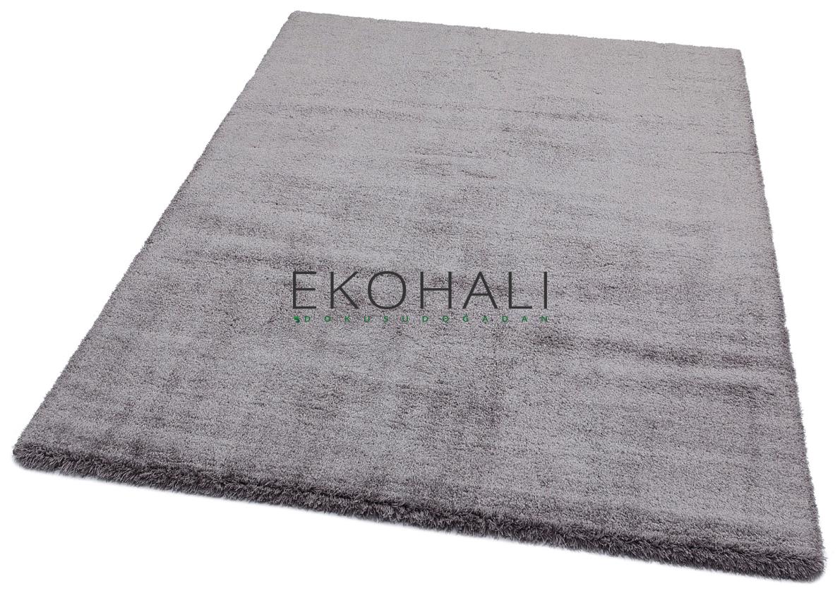 Noselo Antrasit Gri Düz Renk Modern Micro Polyester Halı – doku yakın çekim