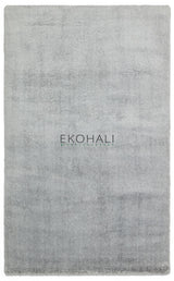 Noselo Grey Micro Polyester Solid Color Modern Kilim