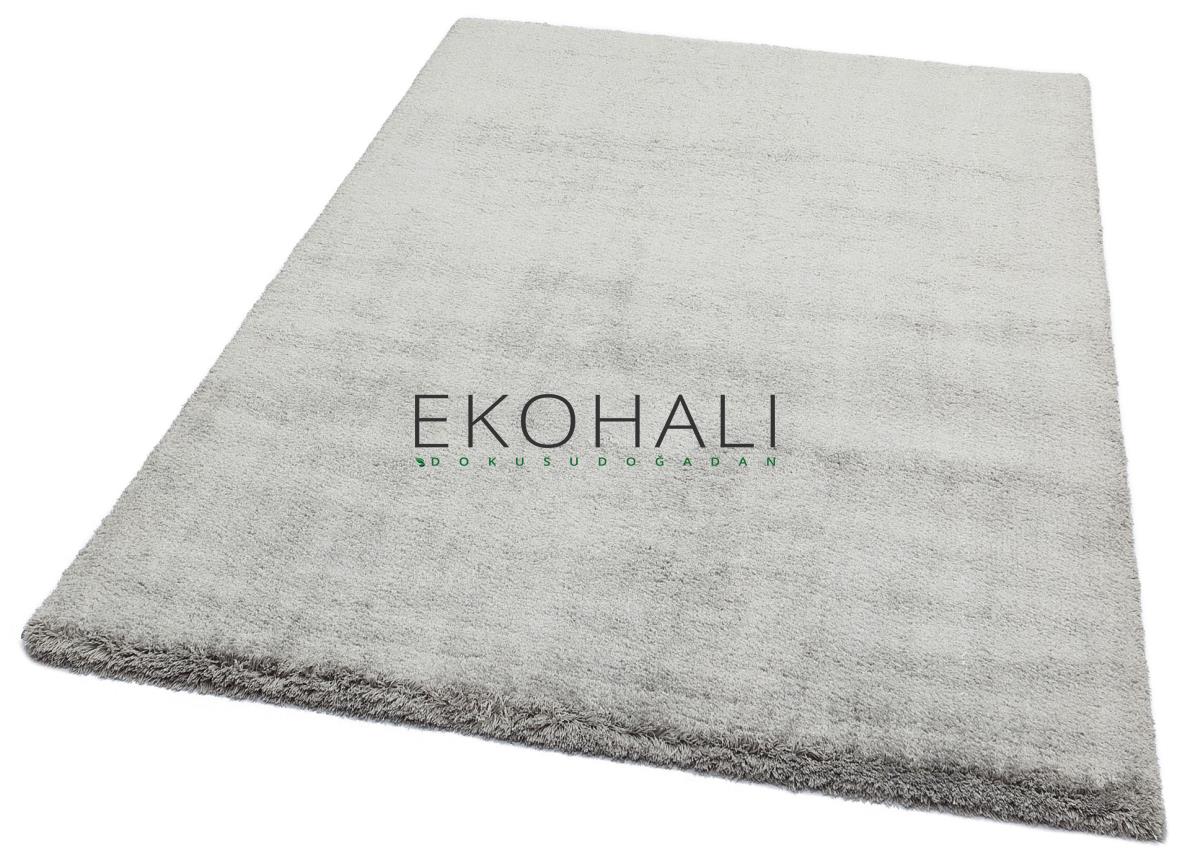 Noselo Gri Mikro Polyester Düz Renk Modern Kilim – mekânda kullanım