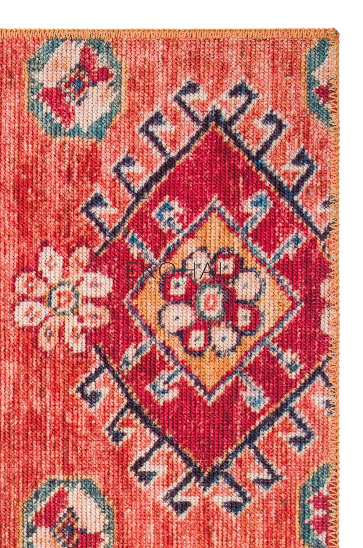 Pimbo Çok Renkli Etnik Patchwork Modern Halısı – genel görünüm