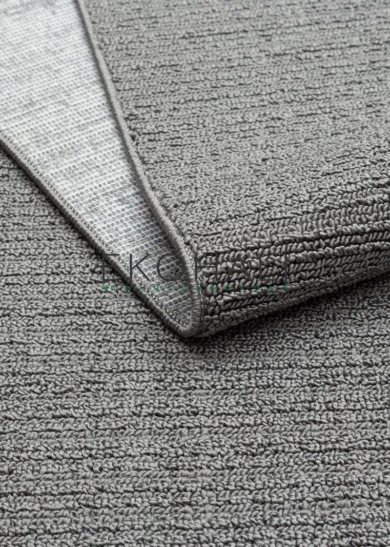 Cizva Antrasit Gri Düz Modern Polyester Makine Halısı – mekânda kullanım