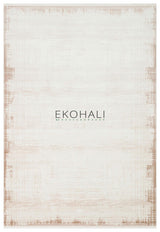 Soyra Beige Brown Abstract Pattern Modern Acrylic Rug