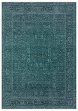 Kiramo Turquoise Medallion Pattern Classic Machine-Made Rug