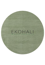 Zuvra Tapis rond moderne vert sauge