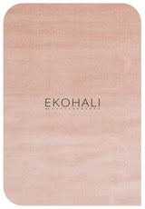 Daelo Pink Plain Modern Textured Machine-Made Rug