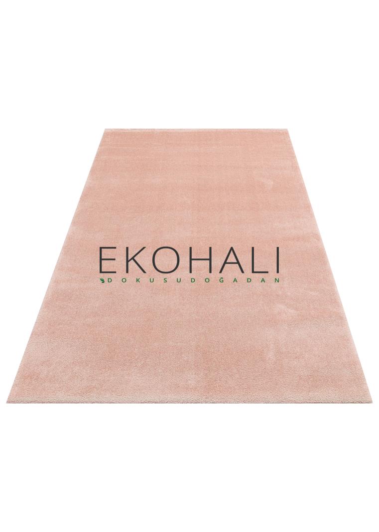 Zuvra Pembe Düz Renk Modern Micro Polyester Halı – mekânda kullanım