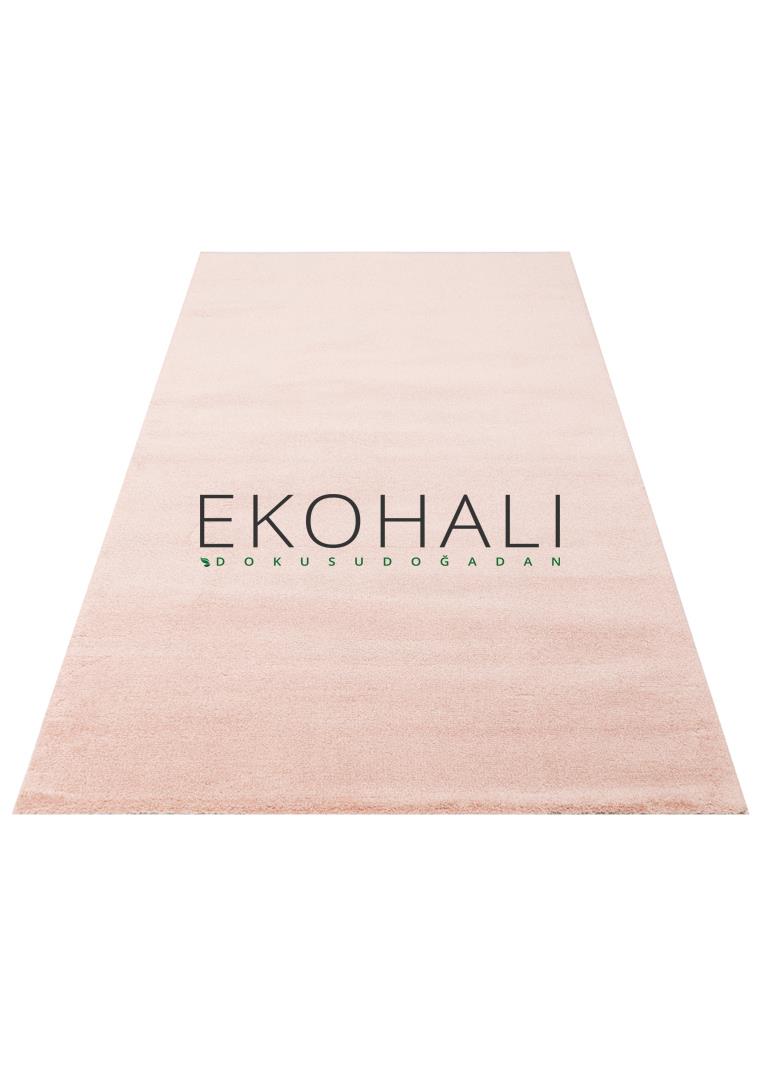 Zuvra Pembe Düz Renk Modern Micro Polyester Halı – kenar detayı