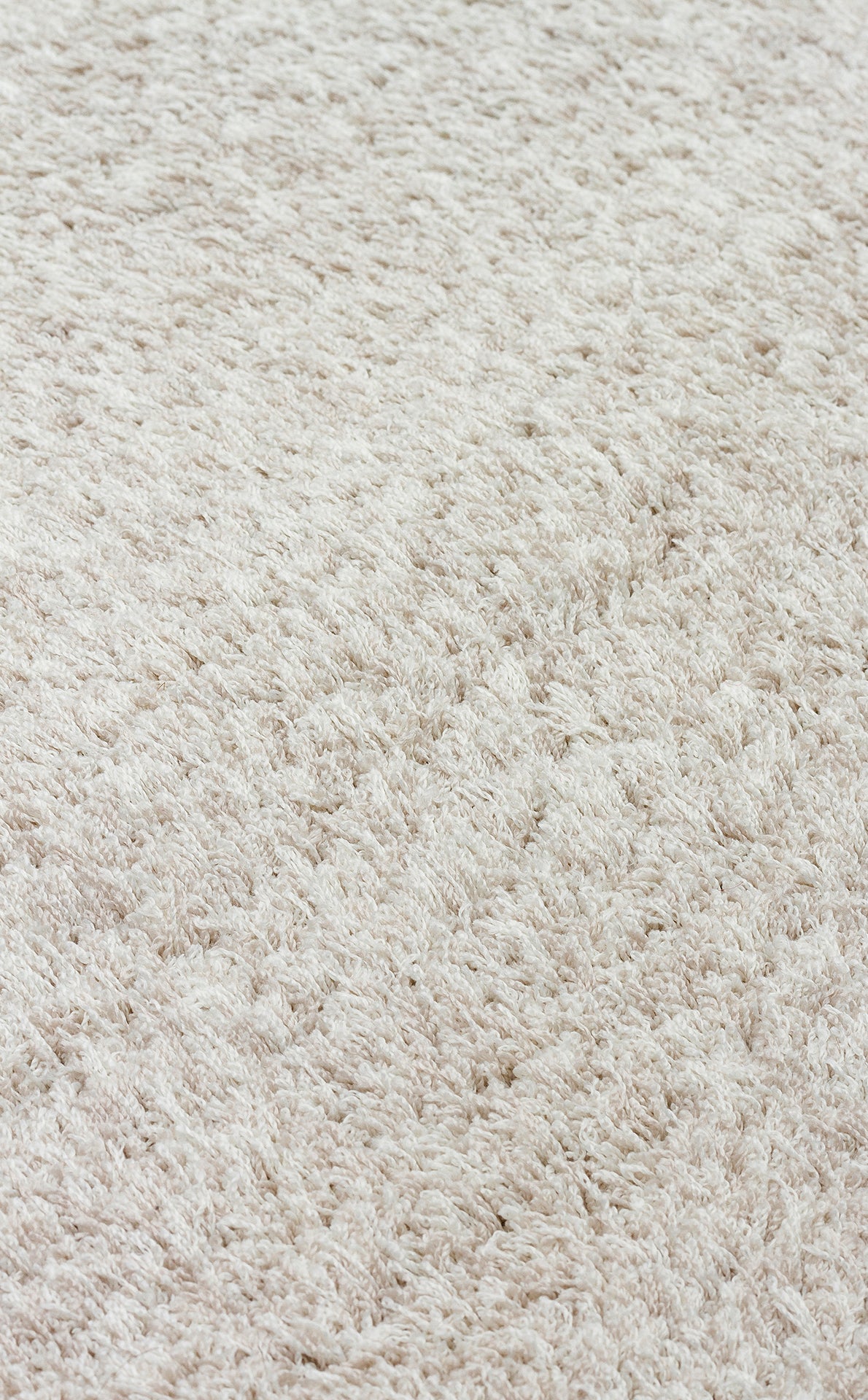 Noselo Bej Krem Modern Düz Shaggy Micro Polyester Halı – detay görünümü