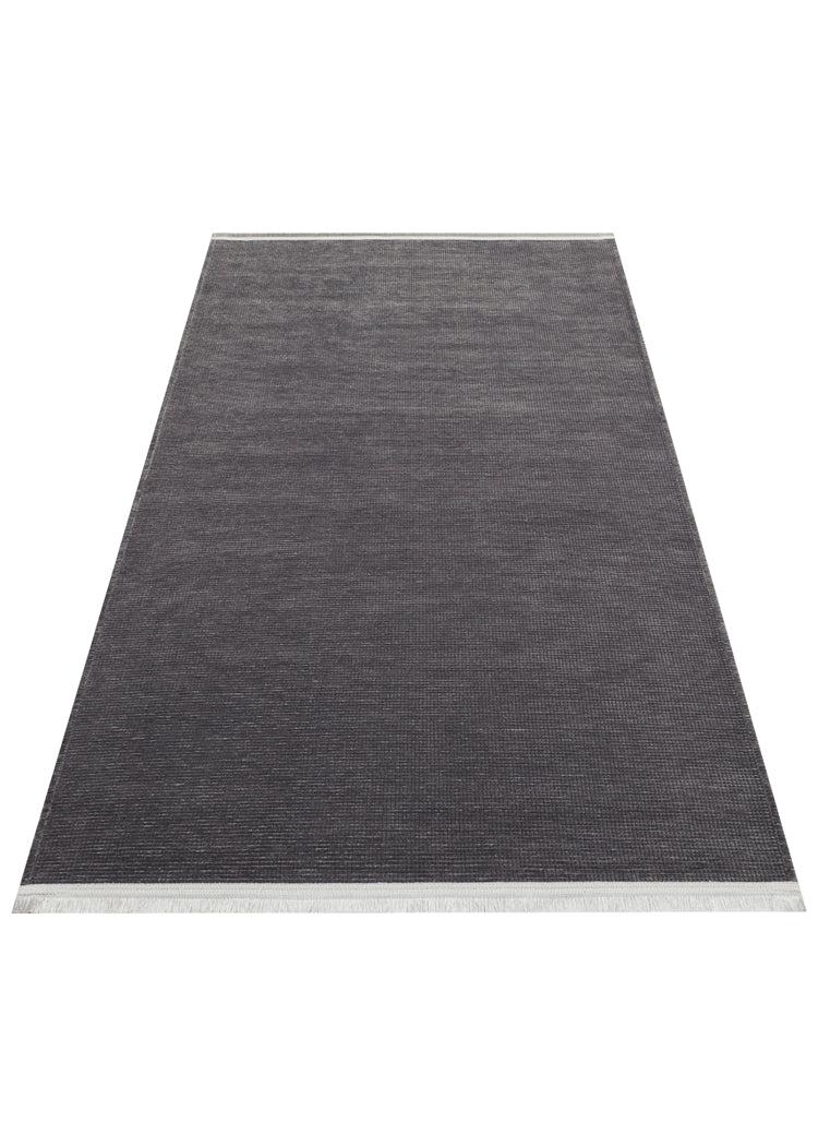 Varni Antrasit Düz Yüzeyli Koyu Tonlu Modern Kilim – mekânda kullanım