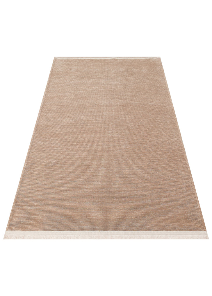 Varni Vizon Düz Yüzeyli Toprak Tonlu Modern Kilim – mekânda kullanım