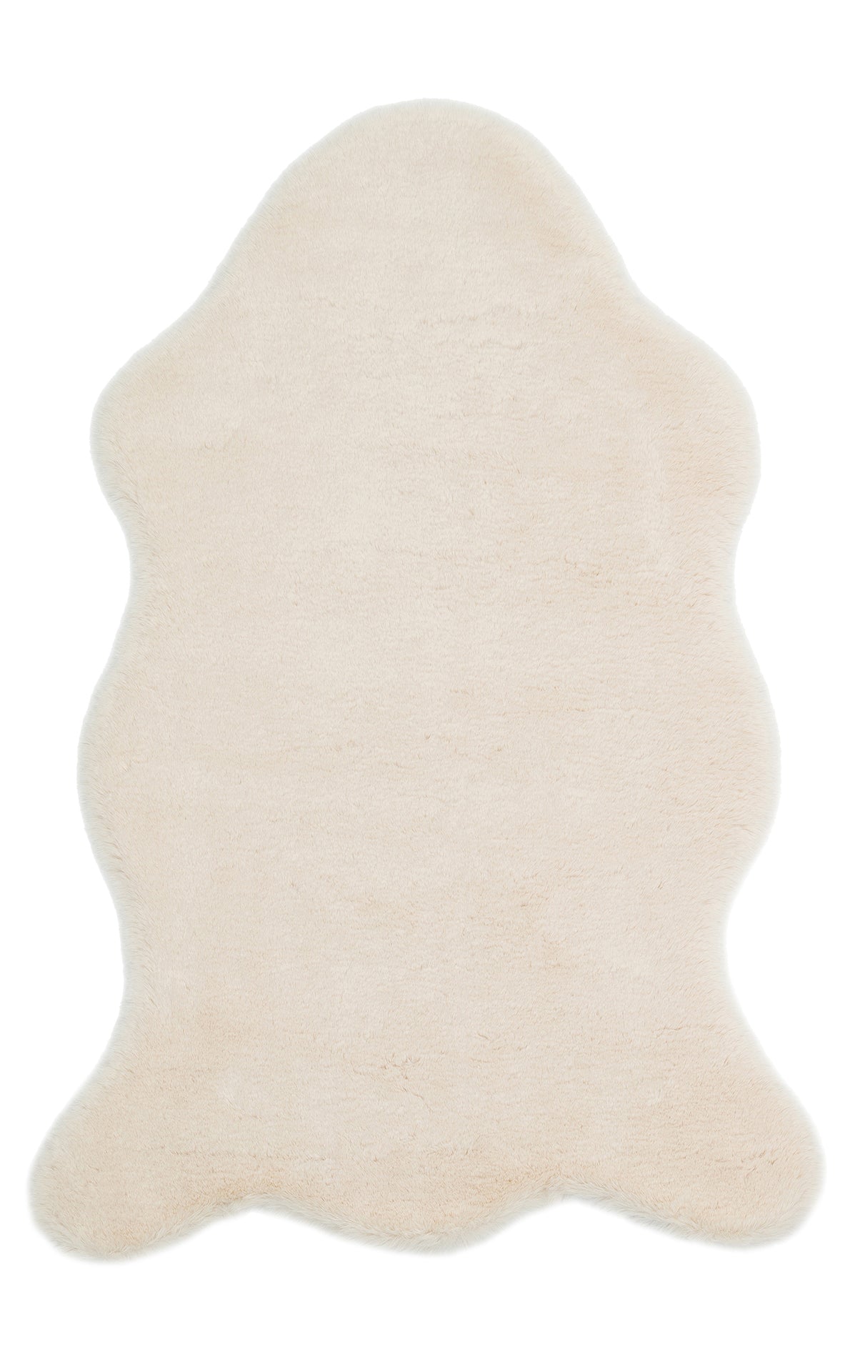 Lumeka Krem Düz Post Form Polyester Suni Kürk Halı – görsel 7