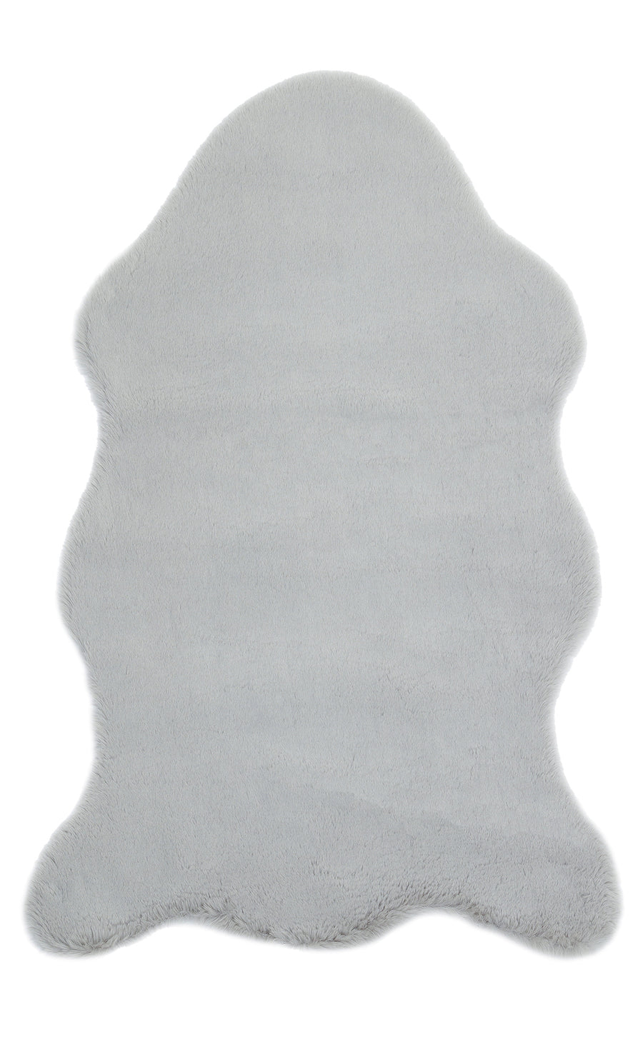 Lumeka Gri Düz Post Form Polyester Suni Kürk Halı