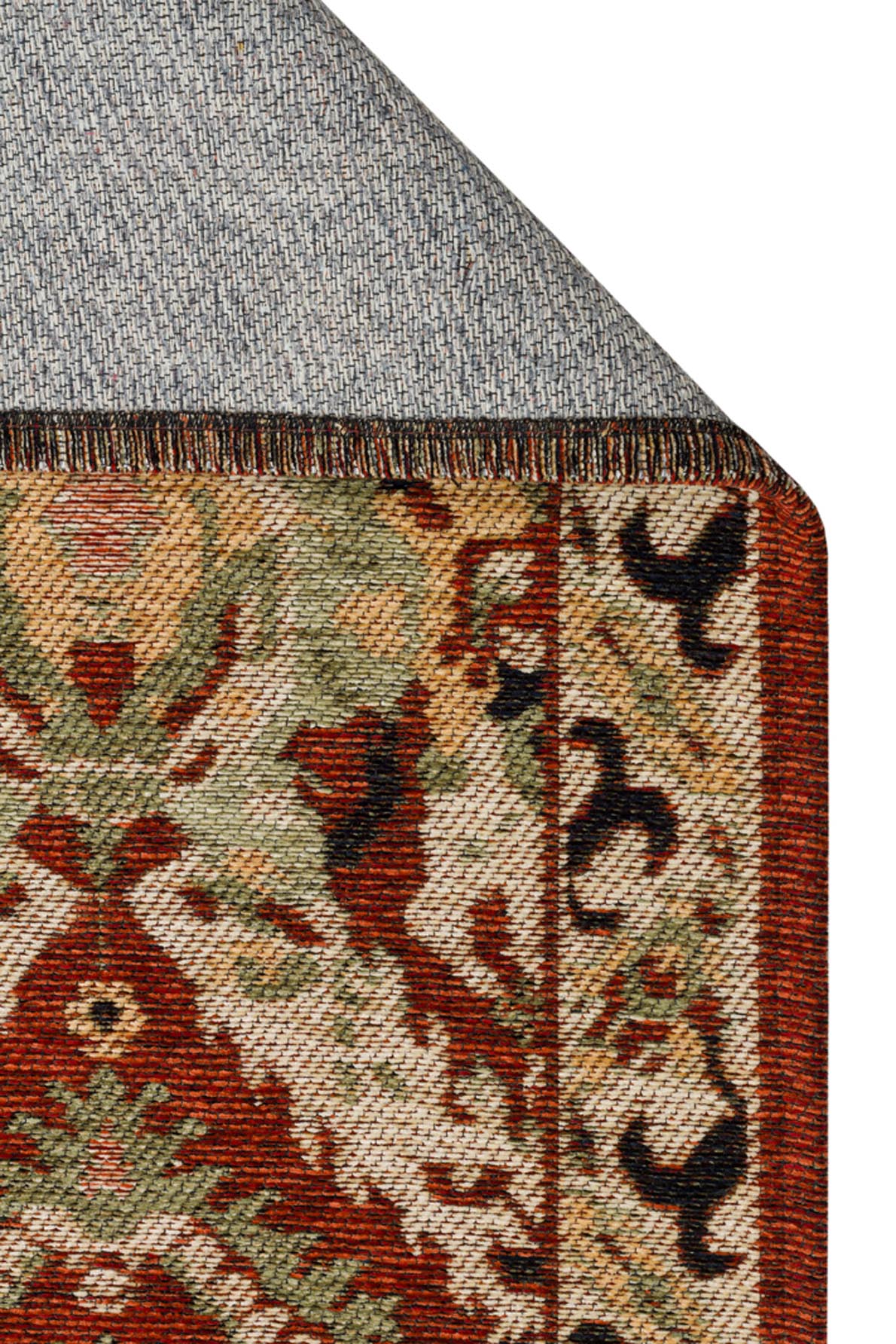 Ludor Kırmızı Siyah Geometrik Desenli Klasik Kilim – genel görünüm