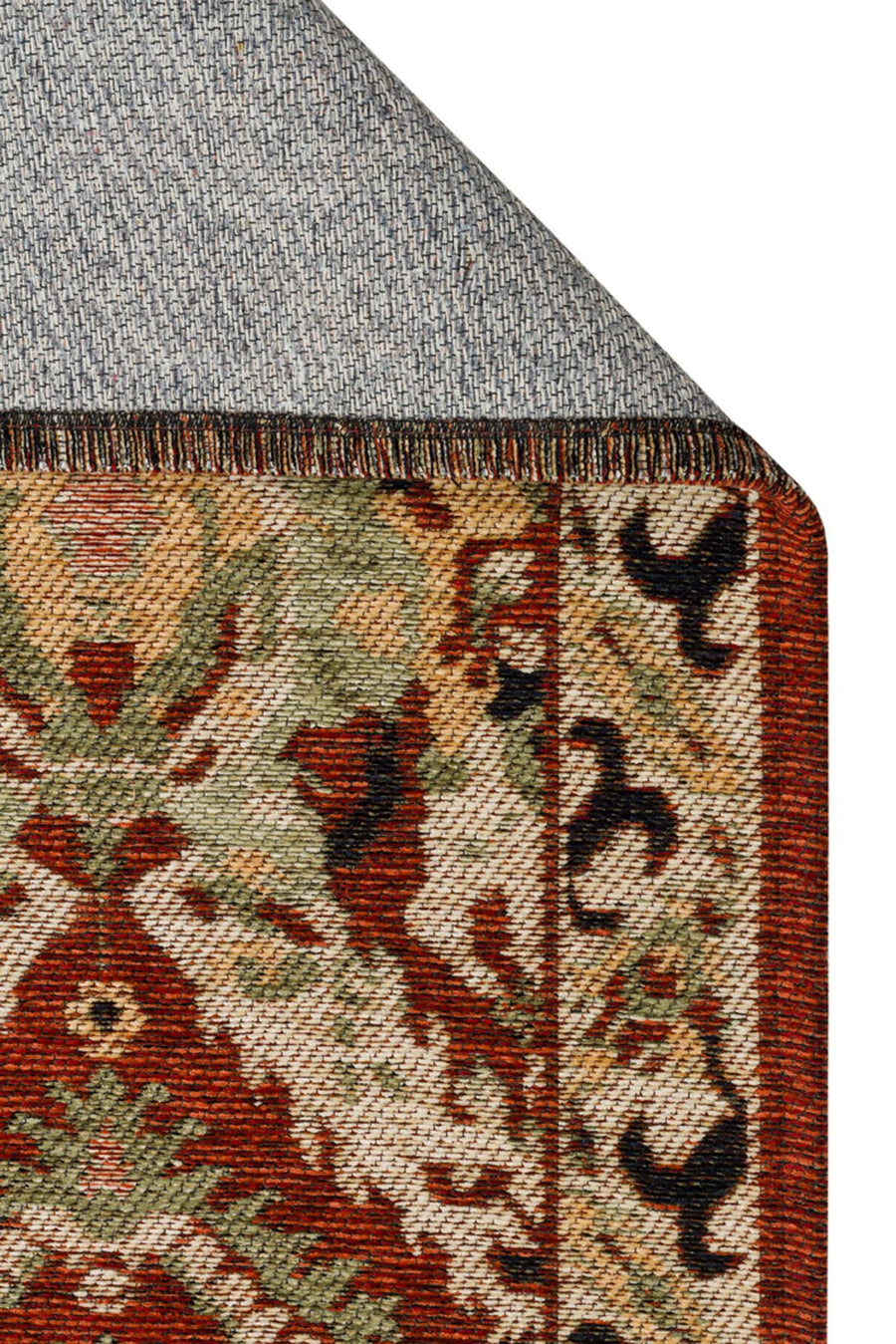 Ludor Kırmızı Siyah Geometrik Desenli Klasik Kilim – genel görünüm