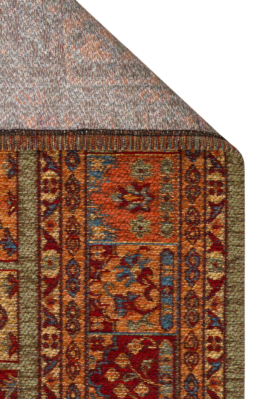 Ludor Kırmızı Geometrik Desenli Klasik Kilim – genel görünüm