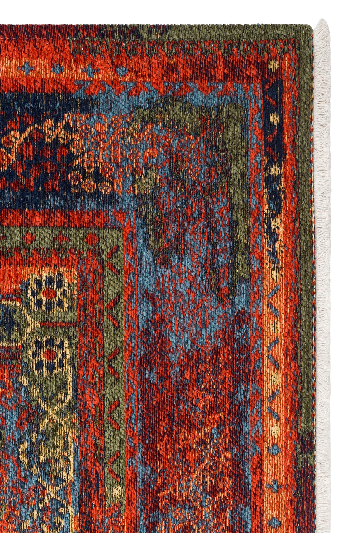 Ludor Turuncu Klasik Madalyon Desenli Yıkanabilir Kilim – genel görünüm