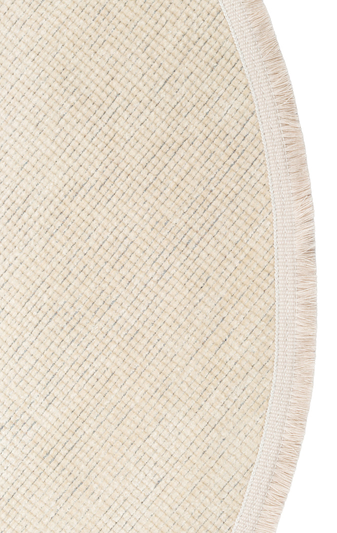 Varni Bej Düz Renk Yıkanabilir Modern Yuvarlak Kilim – genel görünüm