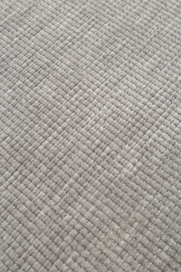 Varni Gri Beyaz Modern Düz Renk Yuvarlak Kilim – genel görünüm