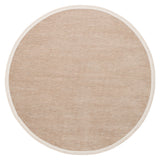 Varni Bej Krem Düz Modern Yuvarlak Pamuk Şönil Kilim