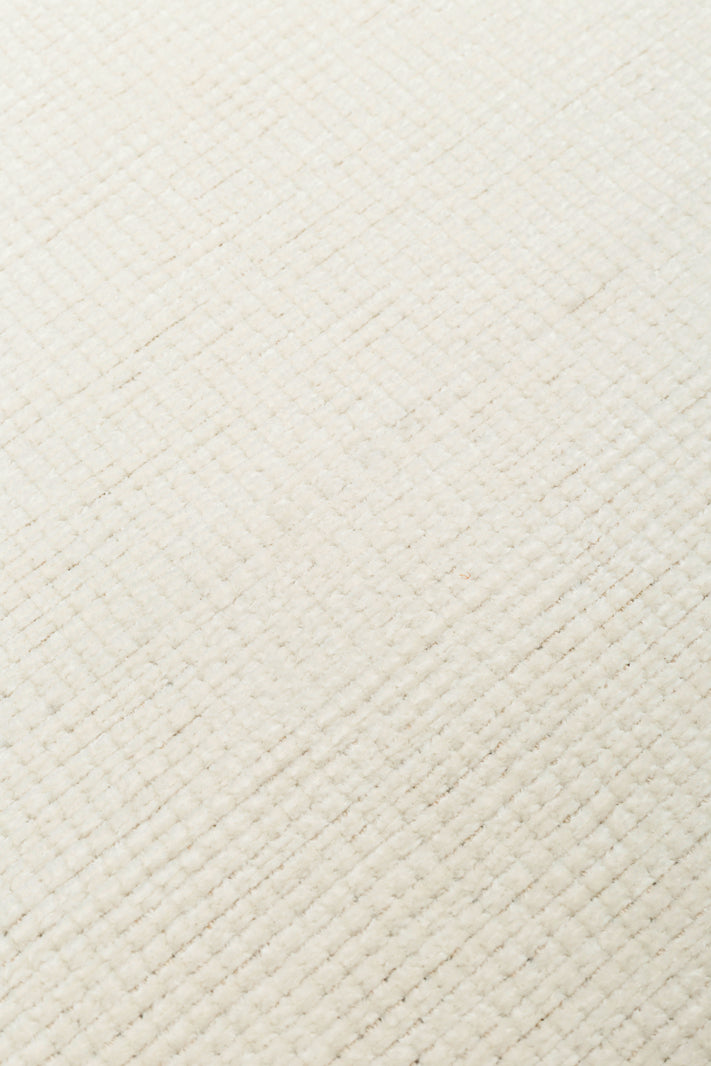 Varni Beyaz Düz Renk Yıkanabilir Modern Yuvarlak Kilim – doku yakın çekim